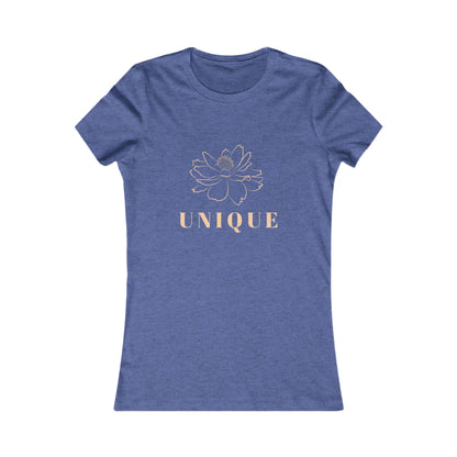 Unique Floral Women’s Tee — Elegant Rose Gold Graphic Shirt