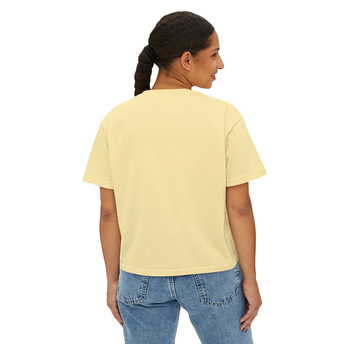 Boss Lady Boxy Tee - Casual Crop T‑Shirt for Women