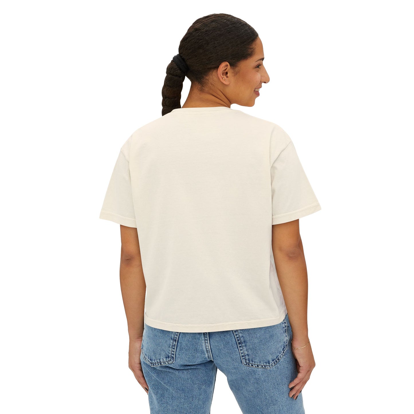Boss Lady Boxy Tee - Casual Crop T‑Shirt for Women