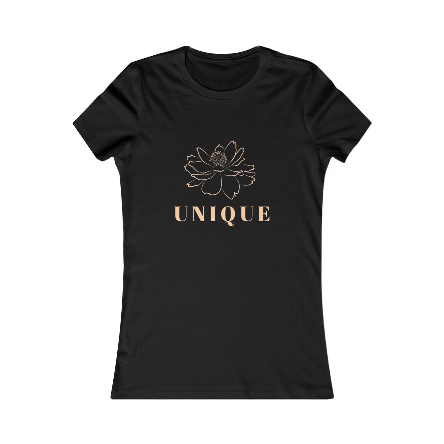 Unique Floral Women’s Tee — Elegant Rose Gold Graphic Shirt