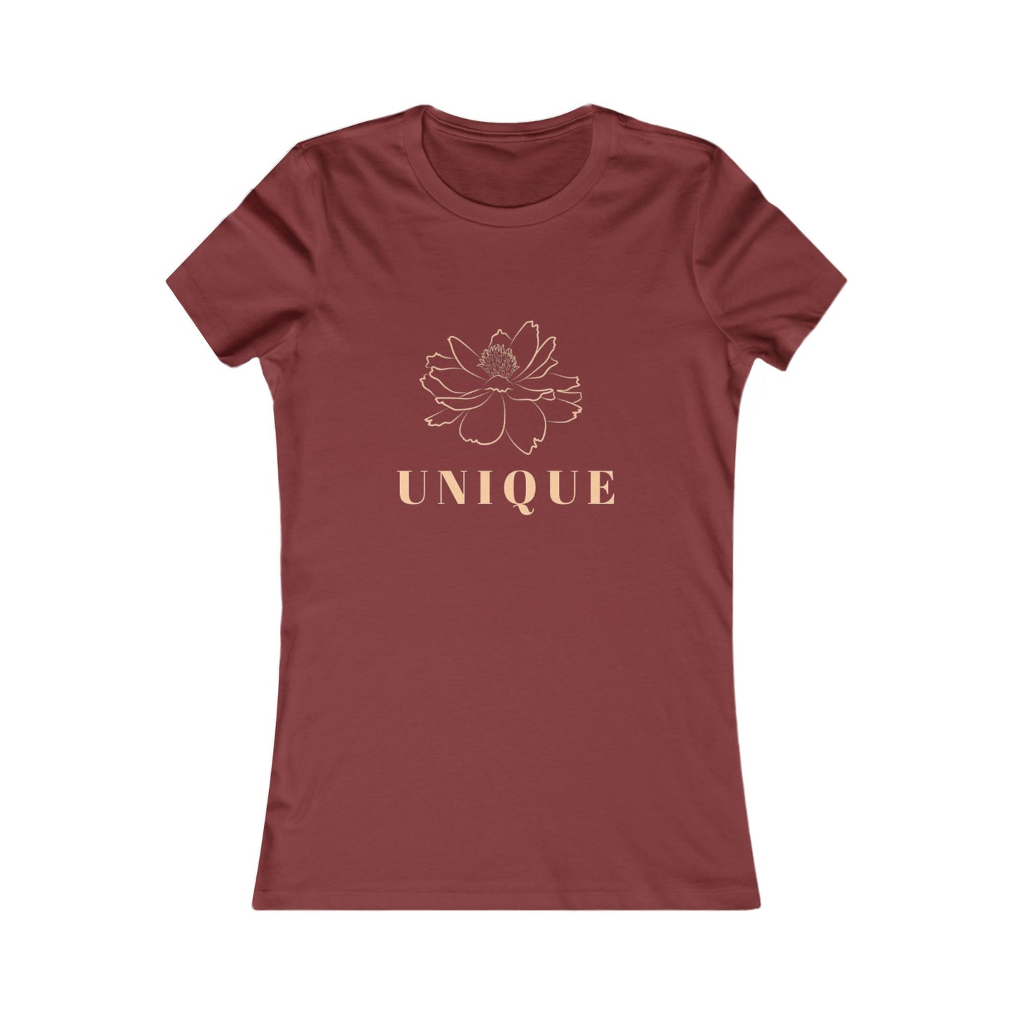 Unique Floral Women’s Tee — Elegant Rose Gold Graphic Shirt