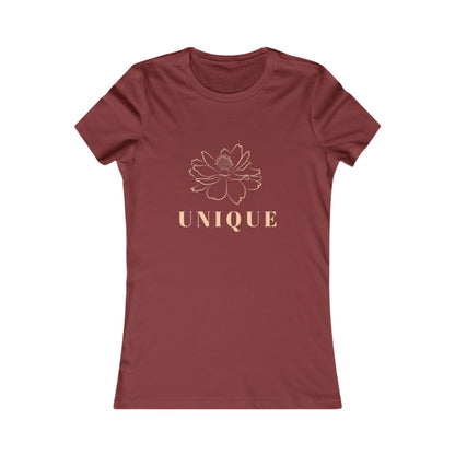 Unique Floral Women’s Tee — Elegant Rose Gold Graphic Shirt