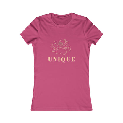 Unique Floral Women’s Tee — Elegant Rose Gold Graphic Shirt