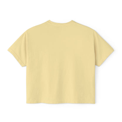 Boss Lady Boxy Tee - Casual Crop T‑Shirt for Women