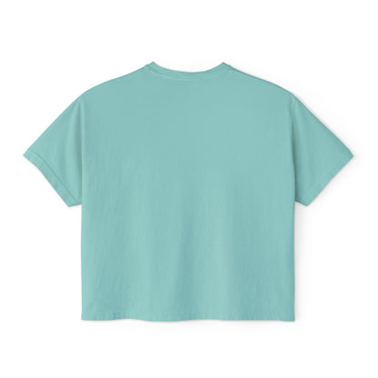 Boss Lady Boxy Tee - Casual Crop T‑Shirt for Women