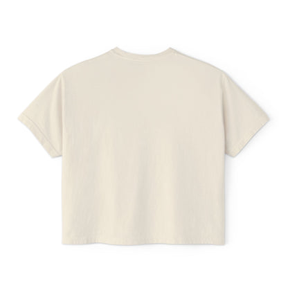 Boss Lady Boxy Tee - Casual Crop T‑Shirt for Women