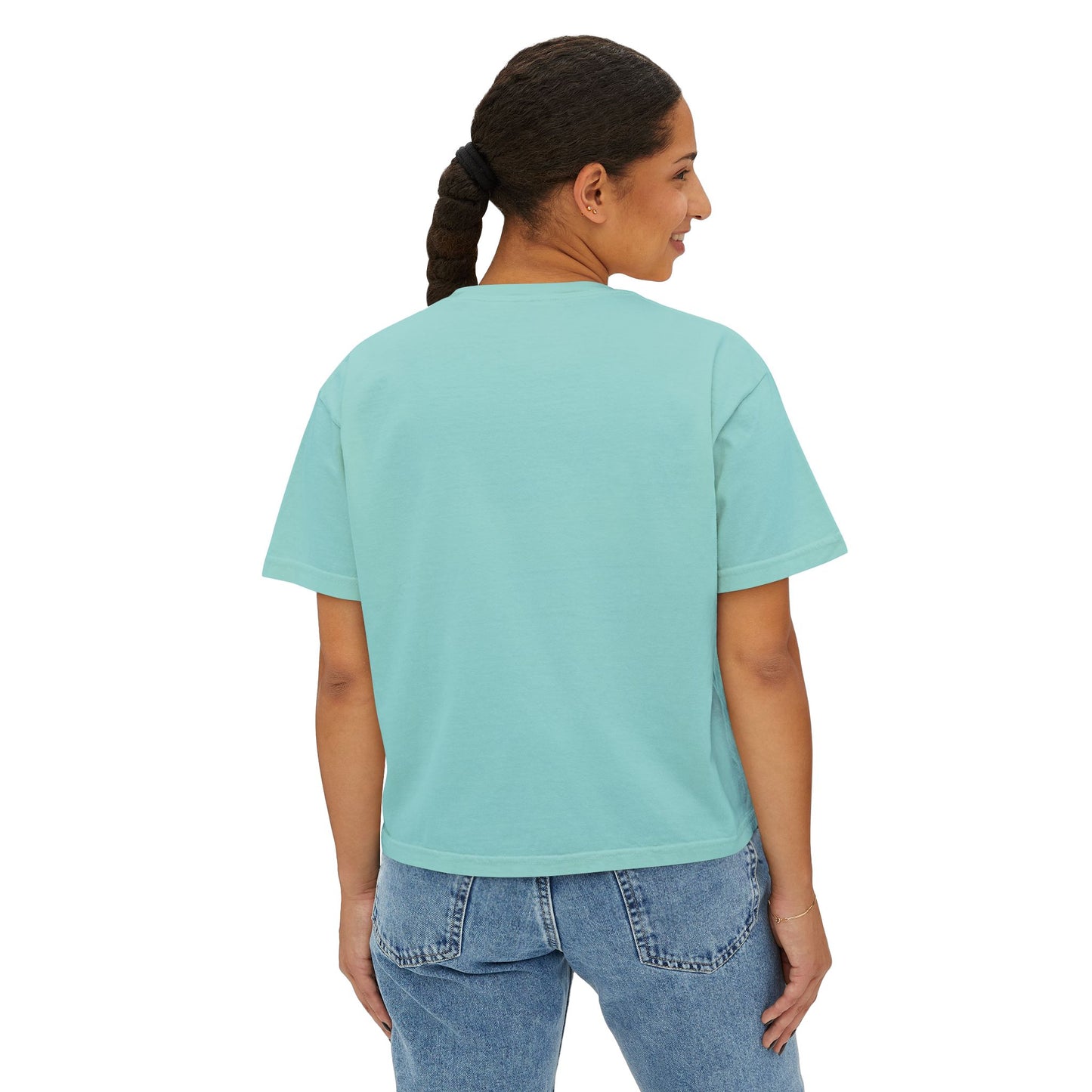 Boss Lady Boxy Tee - Casual Crop T‑Shirt for Women