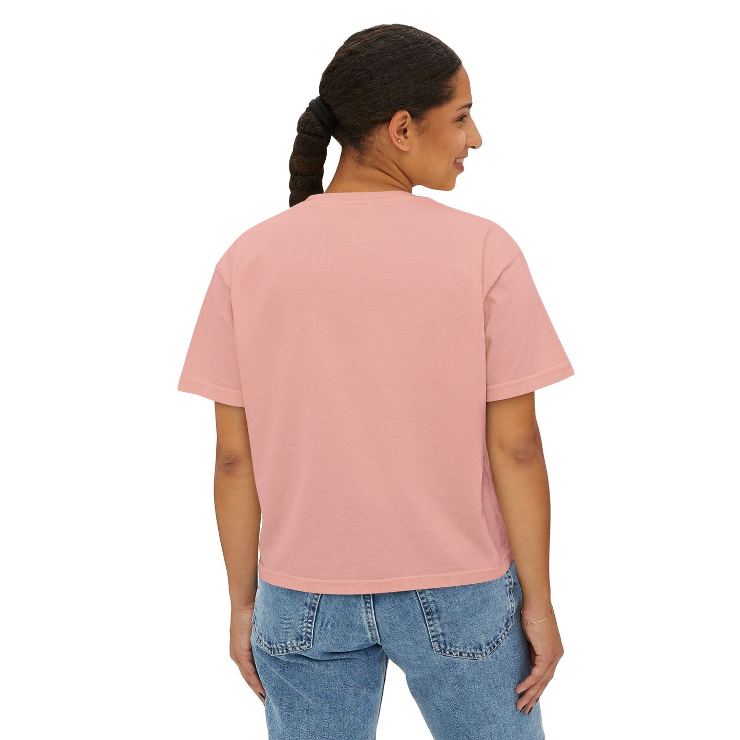 Boss Lady Boxy Tee - Casual Crop T‑Shirt for Women