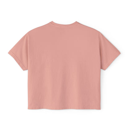 Boss Lady Boxy Tee - Casual Crop T‑Shirt for Women