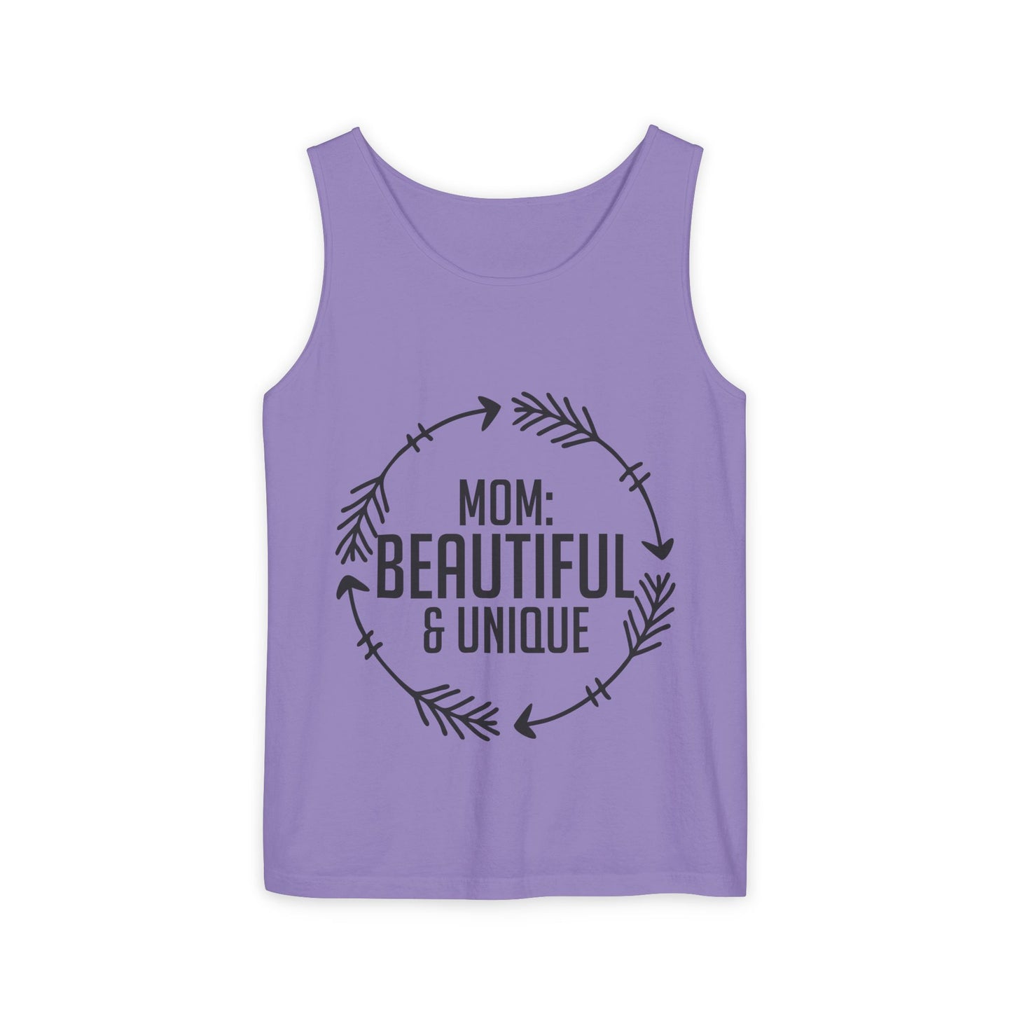 Mom: Beautiful & Unique Tank Top — Mother's Day Floral Arrow Mom Tank